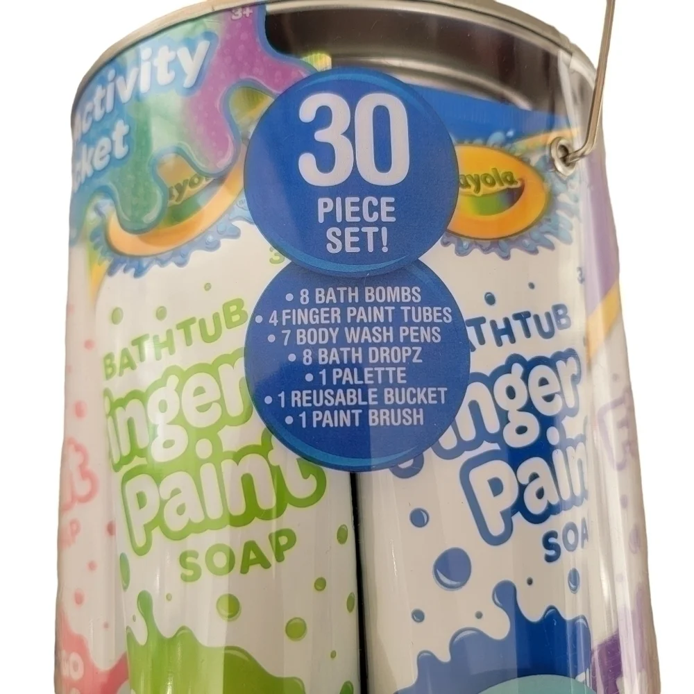 🛑 2 / $40 Sale! Crayola Bath Activity Bucket 30 Pc Set NWT